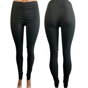 SARAH PACINI BLACK TIGHT STRETCHY PANTS PENCIL PANTS MADE IN ITALY WOMAN SIZE 0